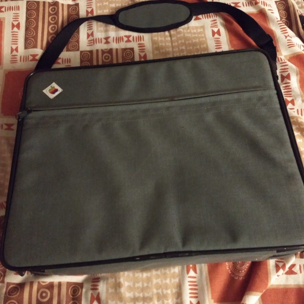 Grey Vintage Apple "Rainbow" Logo Laptop Case